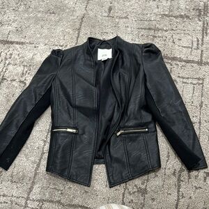 River island  Black Faux Leather Jacket